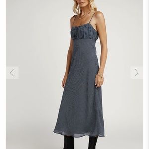 DISSH gingham blue and white midi dress